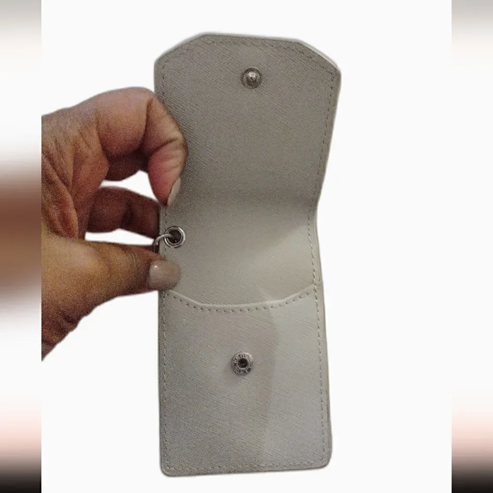 Anne Klein cream wallet keychain